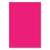 Hot Pink Wedding | Bold Solid Color Invite テーブルナンバー (正面)