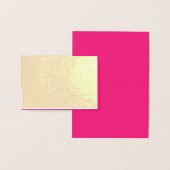 Hot Pink Wedding | Bold Solid Color Invite 箔カード (ディスプレー)