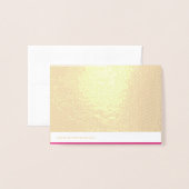 Hot Pink Wedding | Bold Solid Color Invite 箔カード (裏面封筒付き)
