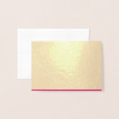 Hot Pink Wedding | Bold Solid Color Invite 箔カード (封筒付き正面)