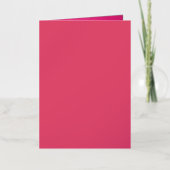 Hot Pink Wedding | Bold Solid Color Invite 箔グリーティングカード (正面)