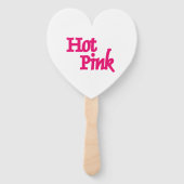 Hot Pink white heart hand fans ハンドファン (裏面)