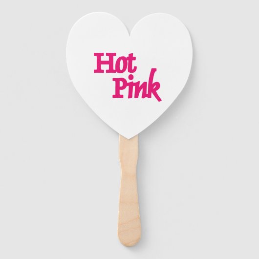 Hot Pink white heart hand fans ハンドファン (正面)
