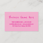 Hot Pink White Ten Visits Loyalty Punch Card ロイヤリティカード (裏面)