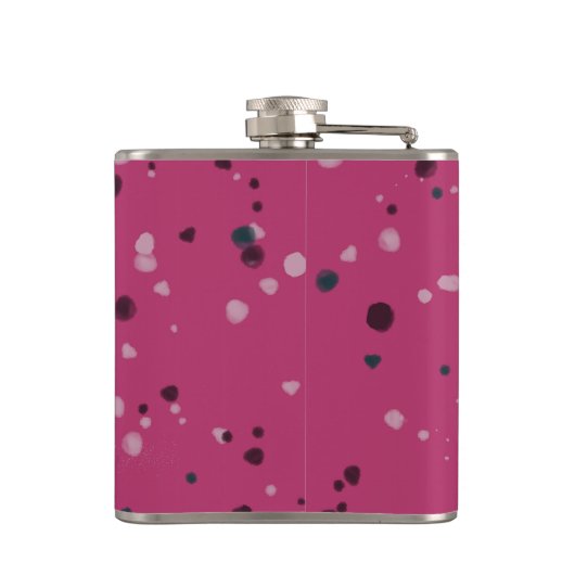 Hot Pink With Confetti フラスク (裏面)