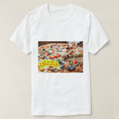 Hot Pizza Photo - Real Steaming Food Image Tシャツ (デザイン正面)