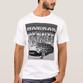 hot rod flamme brule feu voiture by hipster skulls tシャツ