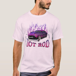 hot rod flamme logo voiture muscle car feu flame v tシャツ