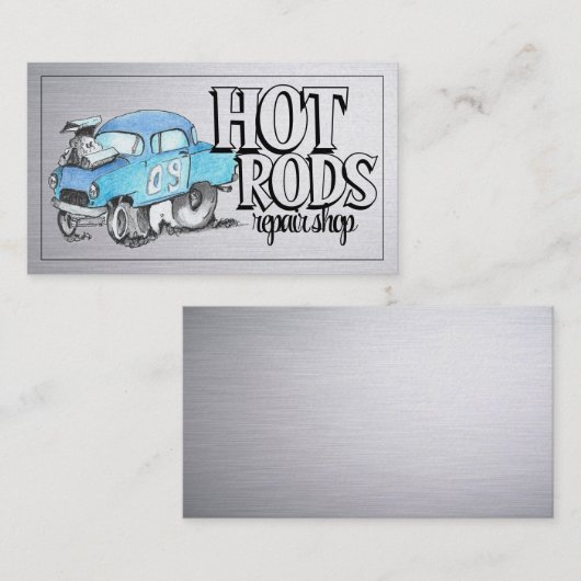 Hot Rodsビジネ車のスカード 名刺 (正面/裏面)