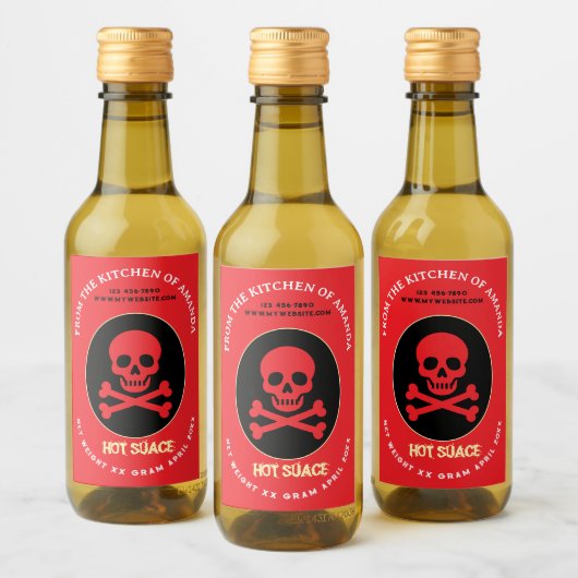 Hot sauce with skull on label ワインラベル (ボトル)