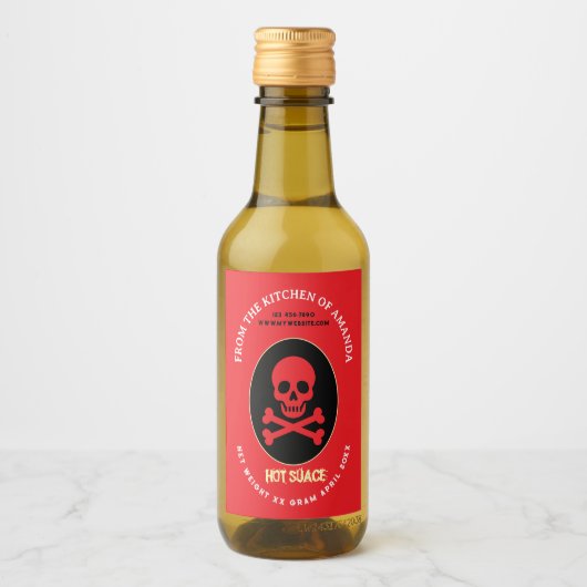 Hot sauce with skull on label ワインラベル (正面)