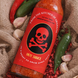 Hot sauce with skull on label ワインラベル