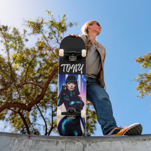 HOT SCI-FI CURVY WOMAN PERSONALZED SKATEBOARDS スケートボード (室外1)