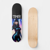 HOT SCI-FI CURVY WOMAN PERSONALZED SKATEBOARDS スケートボード (正面)