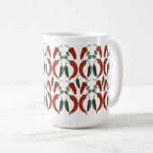 HOT & SPICYジャラペーニョチリペッパーズパターンアート コーヒーマグカップ (正面右)