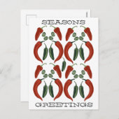 HOT & SPICYジャラペーニョチリペッパーズパターンアート シーズンポストカード (正面/裏面)