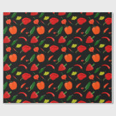 Hot & Spicy Chili Peppers Wrapping Paper ラッピングペーパー (フラット)