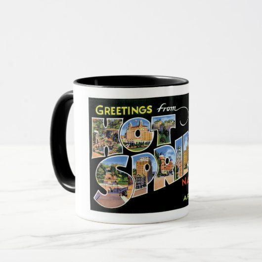 Hot Springsからの挨拶! マグカップ (正面左)