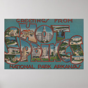 Hot Springsの国立公園、アーカンソー ポスター
