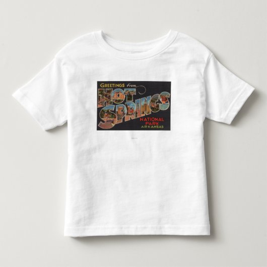 Hot Springsの国立公園、アーカンソー(青い) トドラーTシャツ (正面)