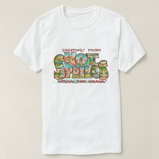 Hot Springs Arkansas Fade-out T-Shirt Tシャツ (デザイン正面)