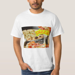 Hot Steaming Pizza on Plate - Fresh Delicious Food Tシャツ