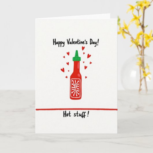 Hot Stuff Valentines Card カード (黄色い花)