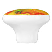 Hot Summer Green Orange Abstract Colorful Fractal セラミックノブ (側面)