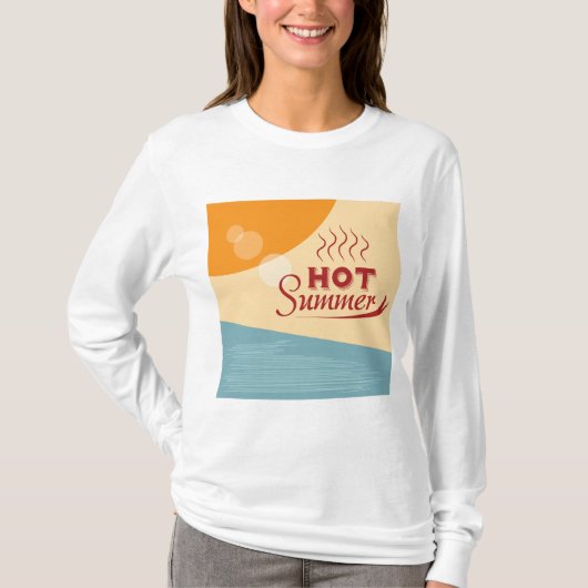 Hot Summer Vintage Retro Vibes Tシャツ (正面)