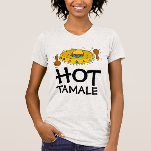 HOT TAMALEレディースおもしろいホットTシャツ Tシャツ (正面)