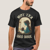 Hot Tea and a Good Book Reader Drinking Window Cal Tシャツ (正面)