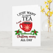 Hot Tea And Christmas Movies カード (黄色い花)