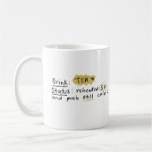 Hot Tea, Iced Tea, Illustration Mug コーヒーマグカップ (左)
