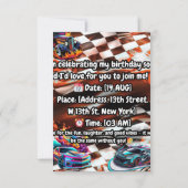 Hot Wheels招待状とアナウンス 出欠カード (裏面)