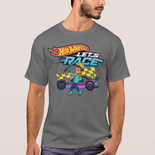 Hot Wheels レッツ レース コープ 勝ち取るためにそれに没頭 Tシャツ (正面)