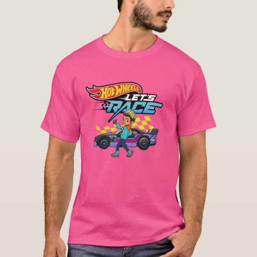Hot Wheels レッツ レース - 勝利を掴むために協力しよう Tシャツ (正面)