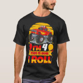 Hot Wheels Birthday Im 4 This Is How I Roll Tシャツ (正面)