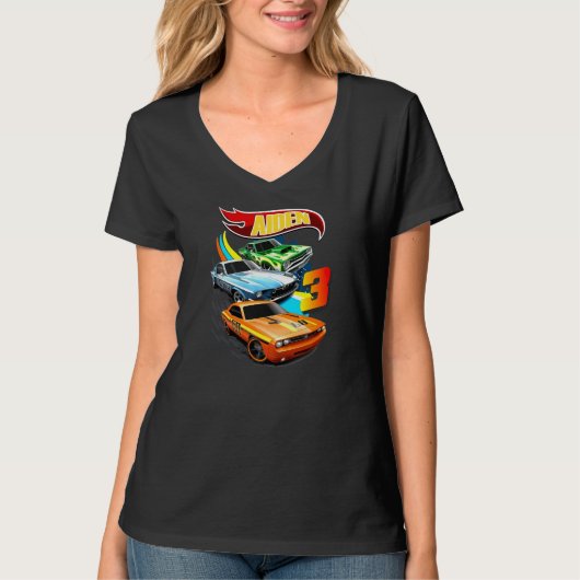 Hot Wheels Birthday T Shirt, Hot Wheels Theme Part Tシャツ (正面)