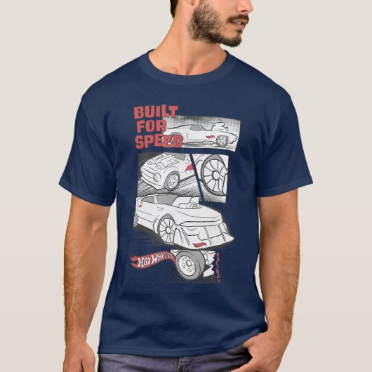 Hot Wheels Built for Speed コミックパネル フレンズ Tシャツ (正面)