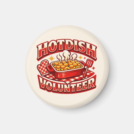 HOTDISHのボランティア マグネット (正面)