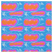 Hotdog blue,Pink,orange ファブリック (見本)