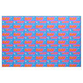 Hotdog blue,Pink,orange ファブリック (ファットクウォーター)