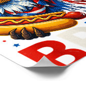 Hotdog Bruh 4th Of July Boys Kids Fourth Of July B ポスター (角)