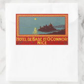 Hotel de Bade et Connor (Nice) Vector format 長方形シール (バッグ)