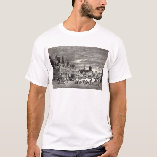 Hotel de Ville、パリ1847年 Tシャツ (正面)