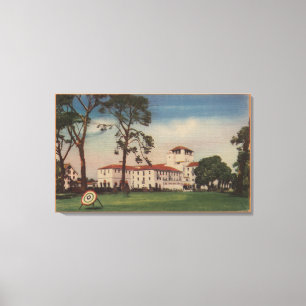Hotel Del Monteおよびアーチェリーの芝生-モンテレー、カリフォルニア キャンバスプリント