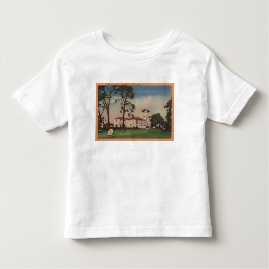 Hotel Del Monteおよびアーチェリーの芝生-モンテレー、カリフォルニア トドラーTシャツ (正面)