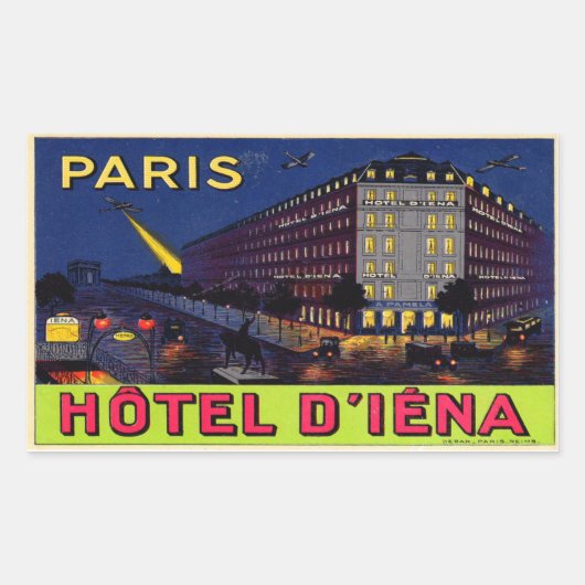 Hôtel d'Iéna (Paris) 長方形シール (正面)