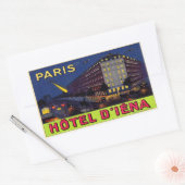 Hôtel d'Iéna (Paris) 長方形シール (封筒)