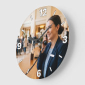Hotel Front Desk Receptionist Phone Office Decor ラージ壁時計 (傾斜)